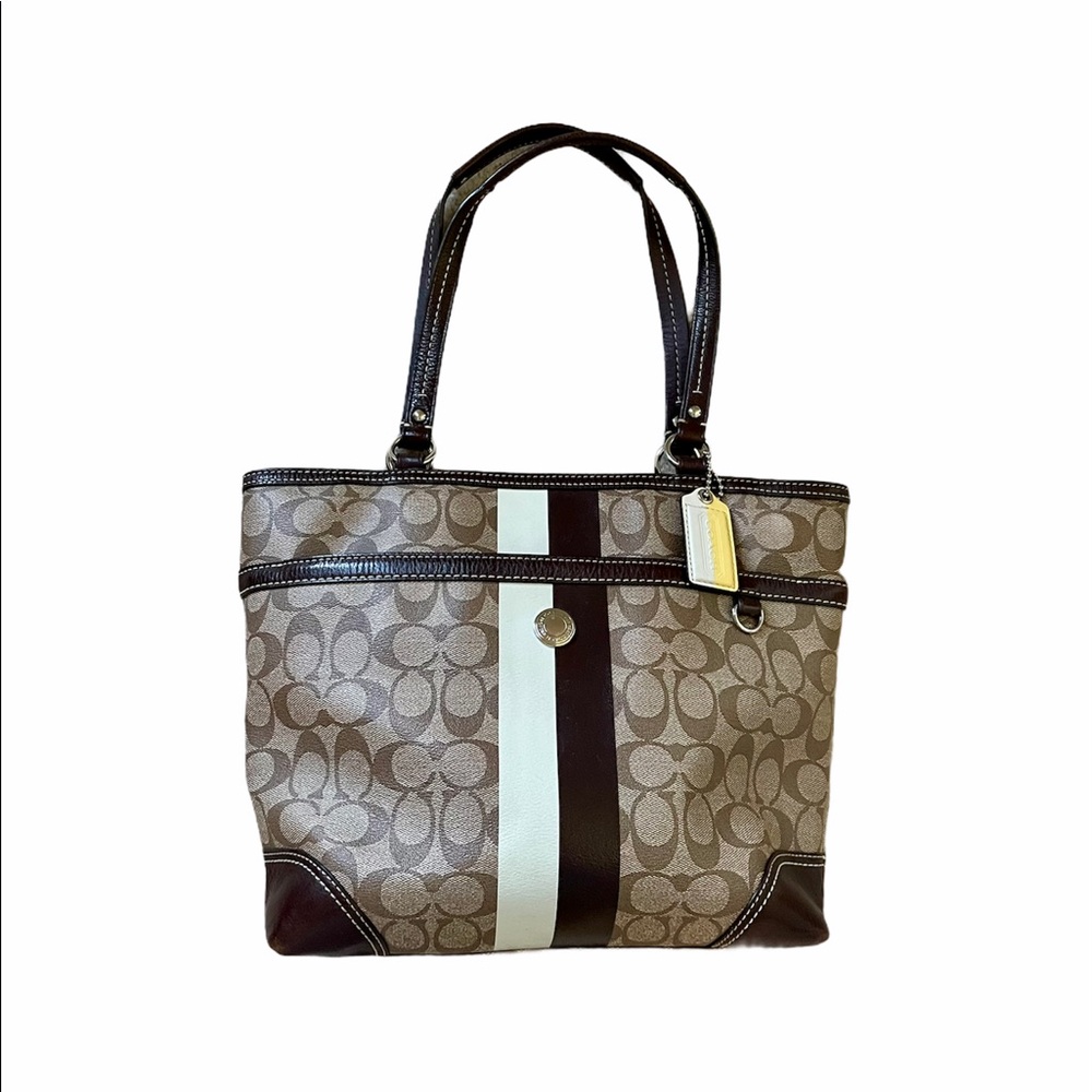 Coach Authentic Heritage Stripe Chelsea Tote